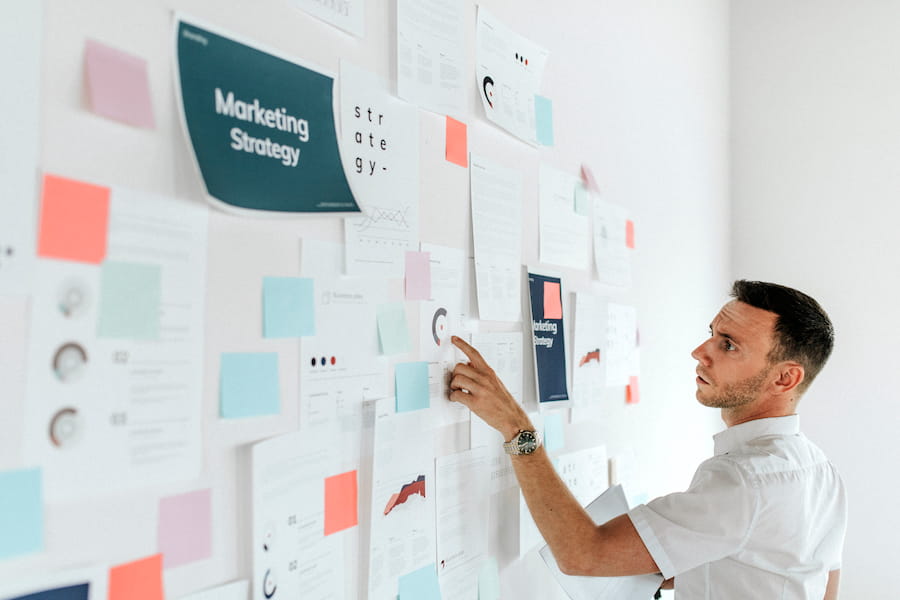 Man Planning Marketing Strategy in a Business Workplace