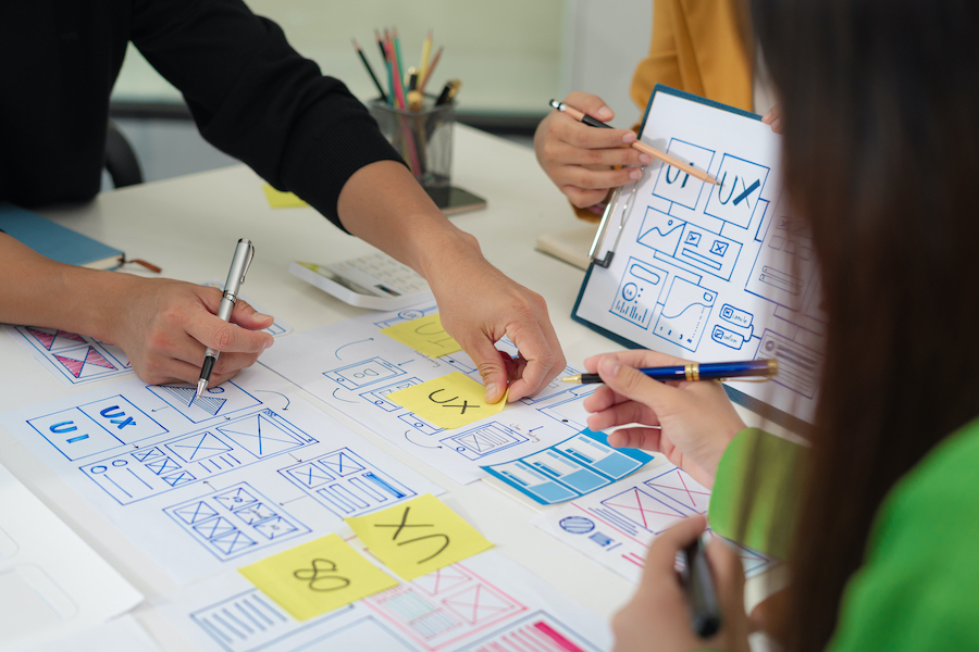 Marketing team developing a local SEO strategy for market expansion