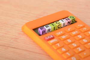 Interactive pricing calculator on a contractor website helping homeowners estimate project costs.